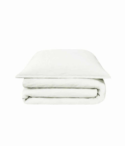 Lininės patalynės komplektas Casual White (balta), 2 nuotrauka