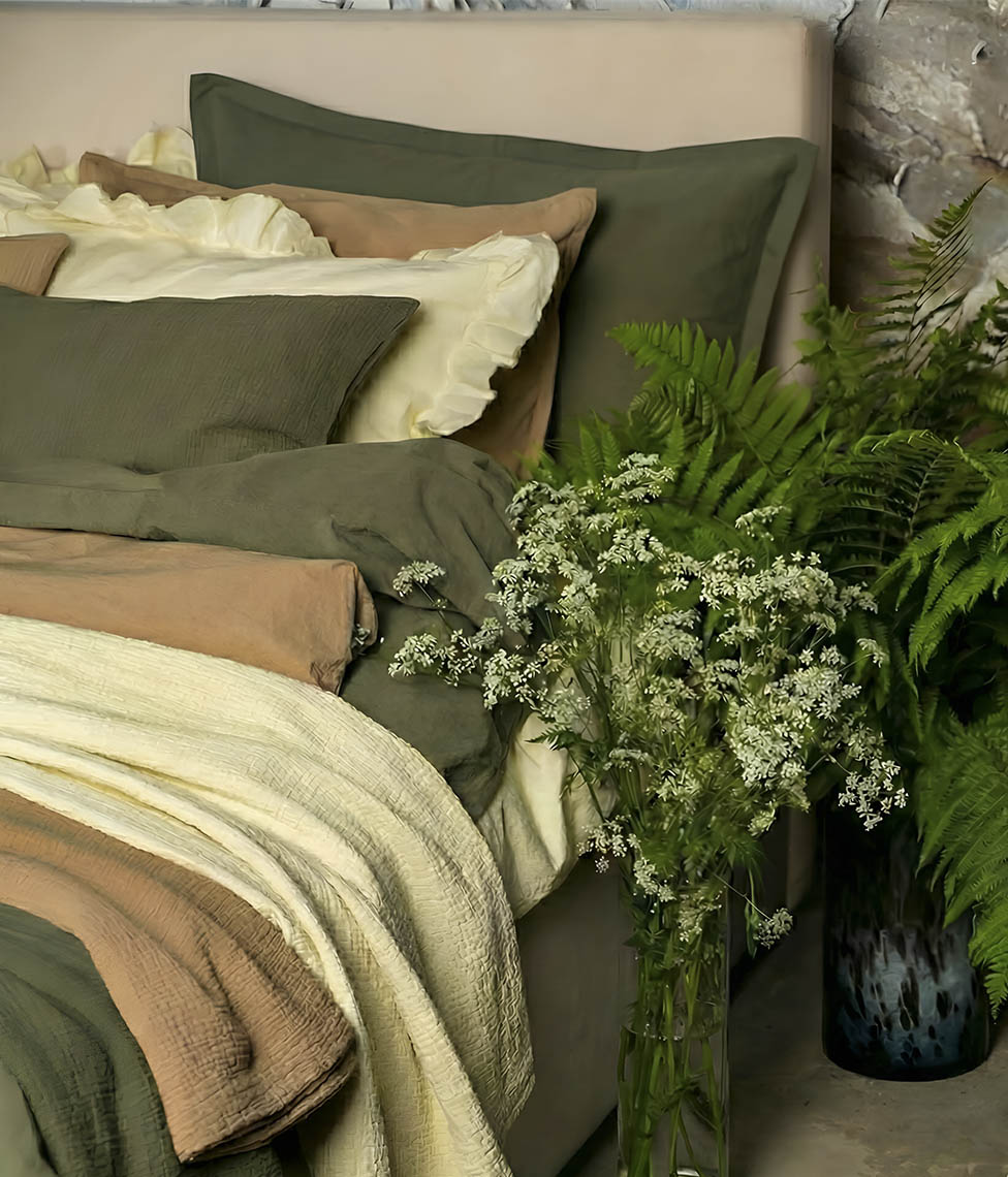 Perkelio patalynės komplektas Casual Moss (samanų), 2 nuotrauka