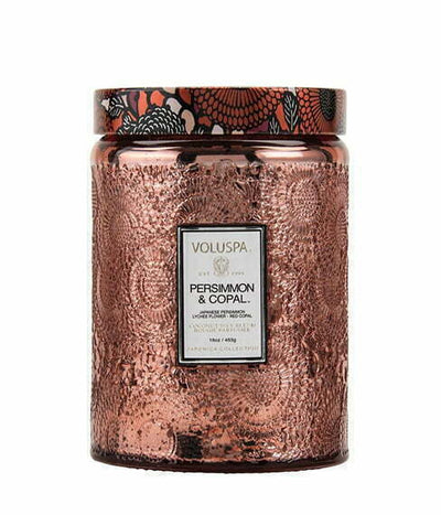 Voluspa didelė žvakė stikle Persimmon & Copal