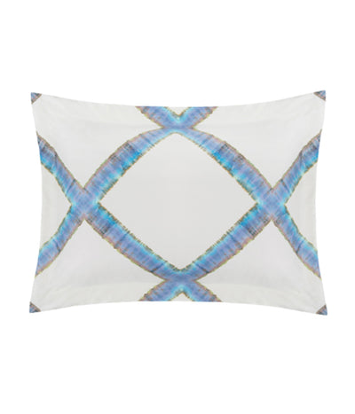 Satino pagalvės užvalkalas Batik Ocean Square (mėlyna)