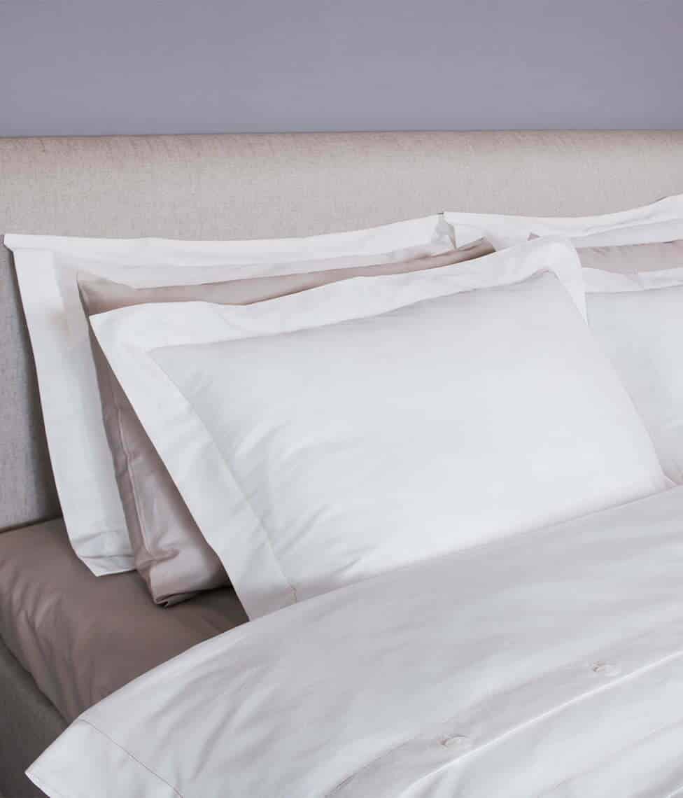 Satino patalynės komplektas Solid White (balta), 4 nuotrauka