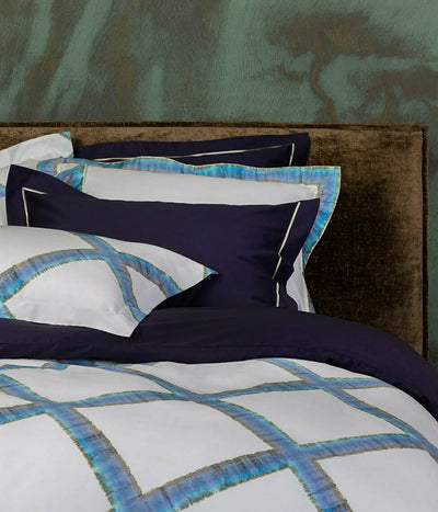 Satino pagalvės užvalkalas Solid Indigo, 2 nuotrauka