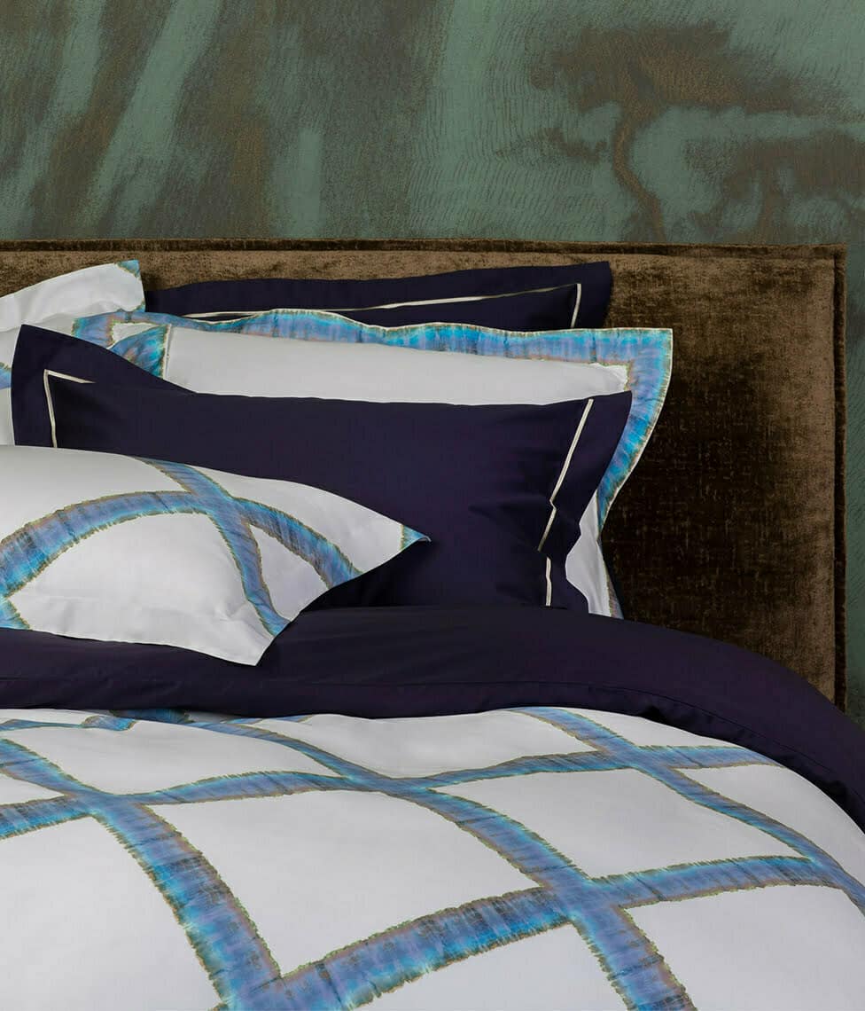 Satino pagalvės užvalkalas Solid Indigo, 2 nuotrauka