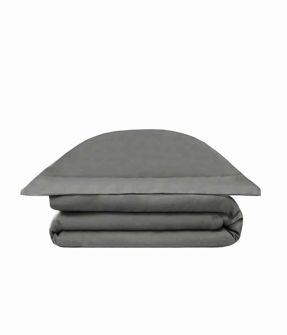 Satino patalynės komplektas Solid Black Sand (juodo smėlio)