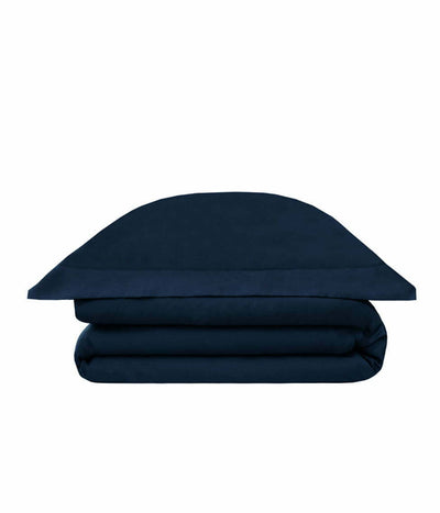 Satino patalynės komplektas Solid Dark Blue (mėlyna), 2 nuotrauka