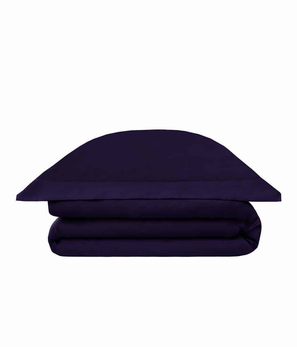 Satino patalynės komplektas Solid Indigo, 2 nuotrauka