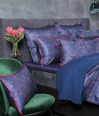 Satino pagalvės užvalkalas Kaleidoscope Midnight/Indigo (mėlyna), 2 nuotrauka