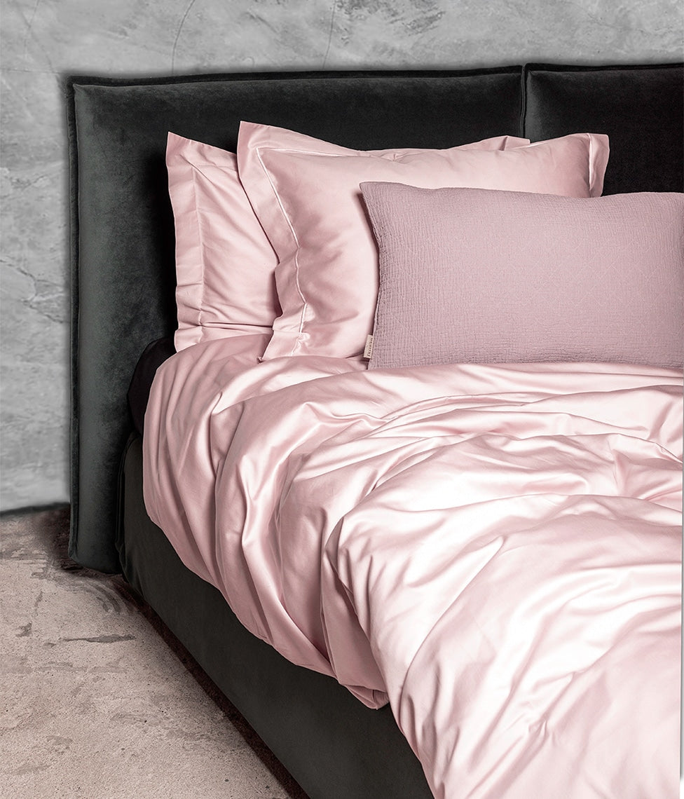 Satino patalynės komplektas Solid Rose Quartz (rausva), 3 nuotrauka