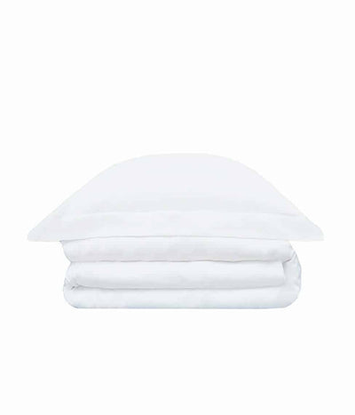 Satino patalynės komplektas Solid White (balta), 6 nuotrauka