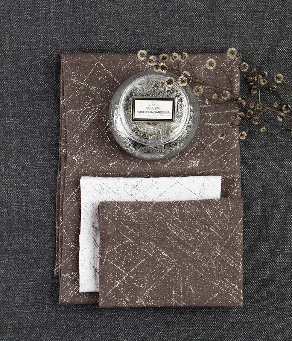 Stalo servetėlė Frost Dark Grey Silver (tamsiai pilka), 2 nuotrauka