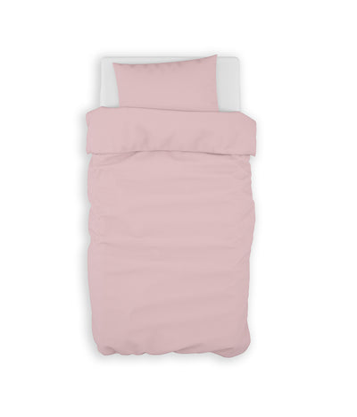 Vaikiškas satino patalynės komplektas Solid Rose Quartz (rožinio kvarco)