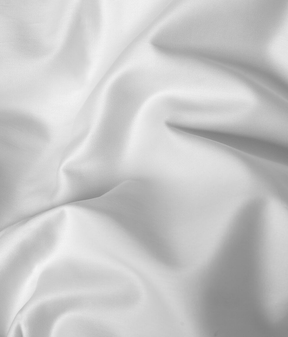 Satino patalynės komplektas Solid White (balta), 3 nuotrauka