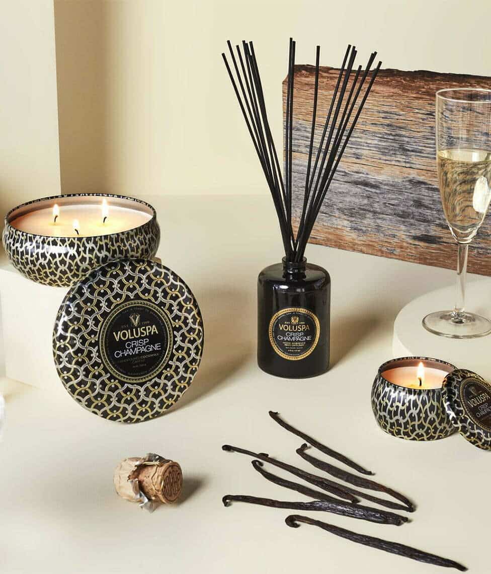 Voluspa maža žvakė metale Crisp Champagne, 2 nuotrauka