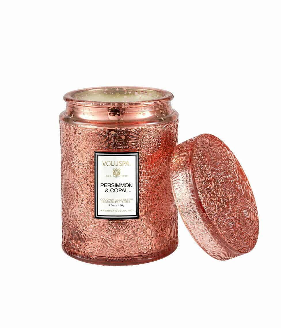Voluspa maža žvakė stikle Persimmon & Copal, 2 nuotrauka
