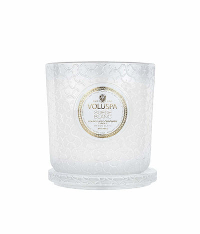 Voluspa didelė žvakė Suede Blanc