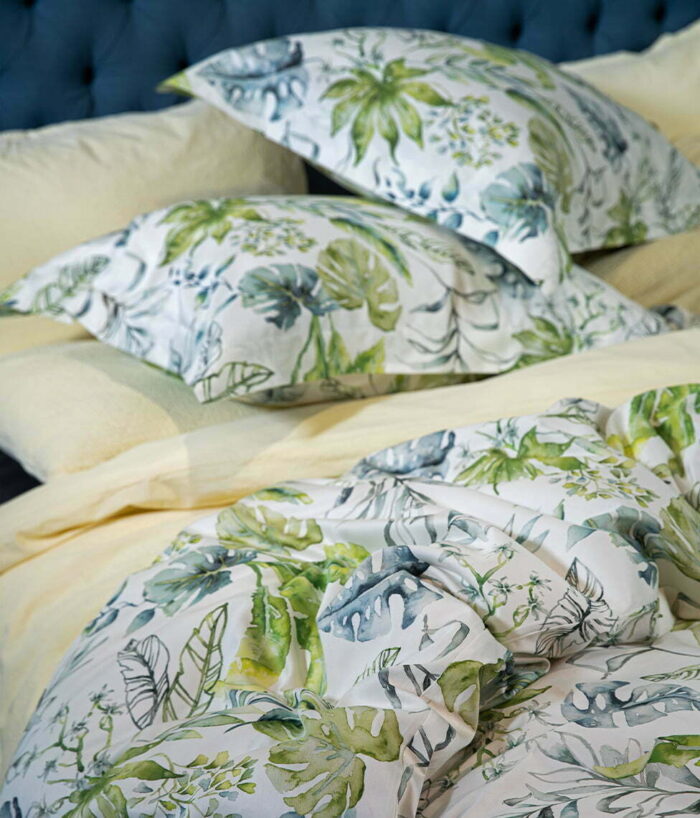 Decoflux-patalynės-komplektas-Flora-costera-almond-gėlėta-satinas-bed-linen-set-pillowcase