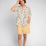 Linen shirt Drinking The Summer - White - Algis Kriščiūnas (Unisex)