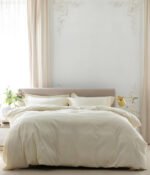 Satino patalynės komplektas Solid Antique White - Image 3