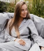 Pajamas: shirt+pants Solid Taupe