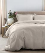 Satino patalynės komplektas Solid Ivory