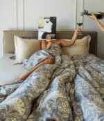 Satino patalynės komplektas Boho Fog & Boho Fog Back - Image 8