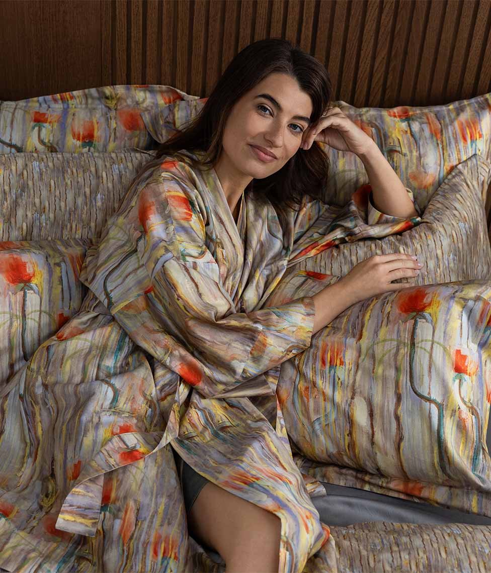 poppy7 Satino pagalvės užvalkalas Poppy Back - Image 7