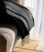 Vilnonis pledas Twist Noir, 130x190cm