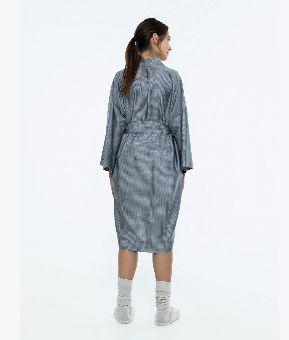 MIRAGE GREY kimono 3 Satino chalatas kimono Mirage Grey - Image 3