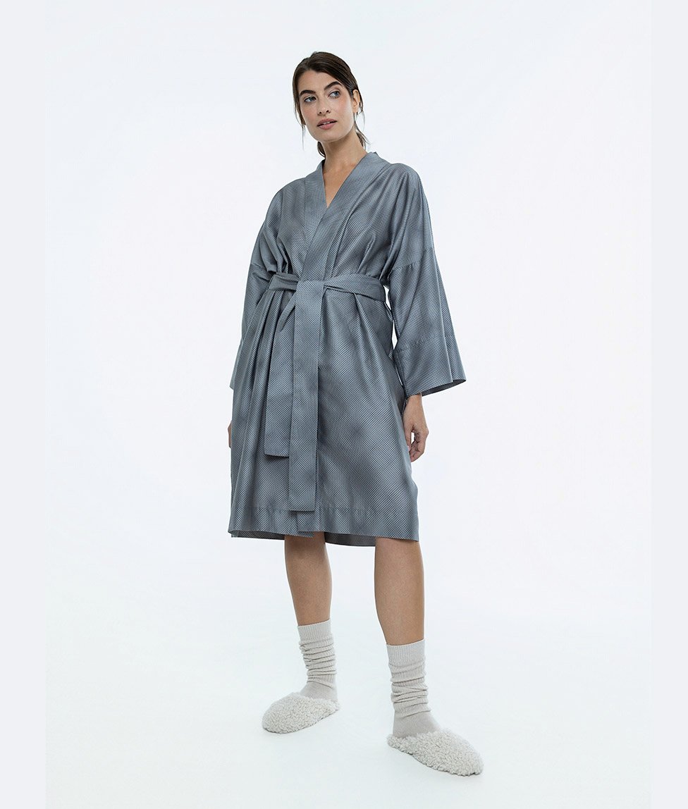 MIRAGE GREY kimono 5 Satino chalatas kimono Mirage Grey - Image 1