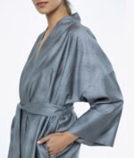 Satino chalatas kimono Mirage Grey - Image 5