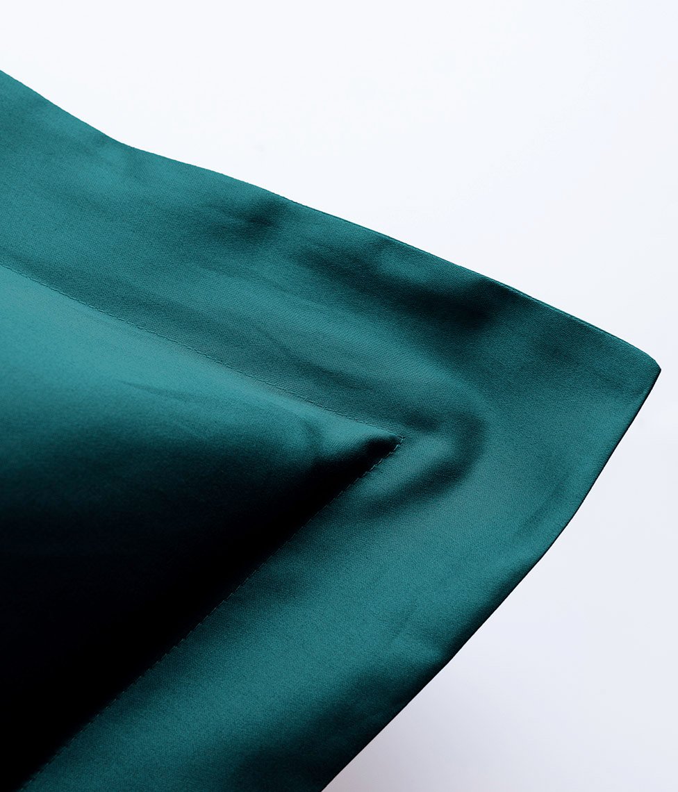 Pillow corner Satino pagalvės užvalkalas Solid Teal - Image 2