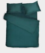 Satino patalynės komplektas Solid Teal - Image 5
