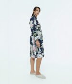 Satino chalatas kimono Harmony Dark Blue - Image 3