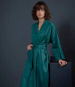 Satino chalatas kimono Solid Teal - Image 2