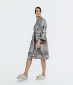 Sateen bathrobe kimono Lily - Image 4