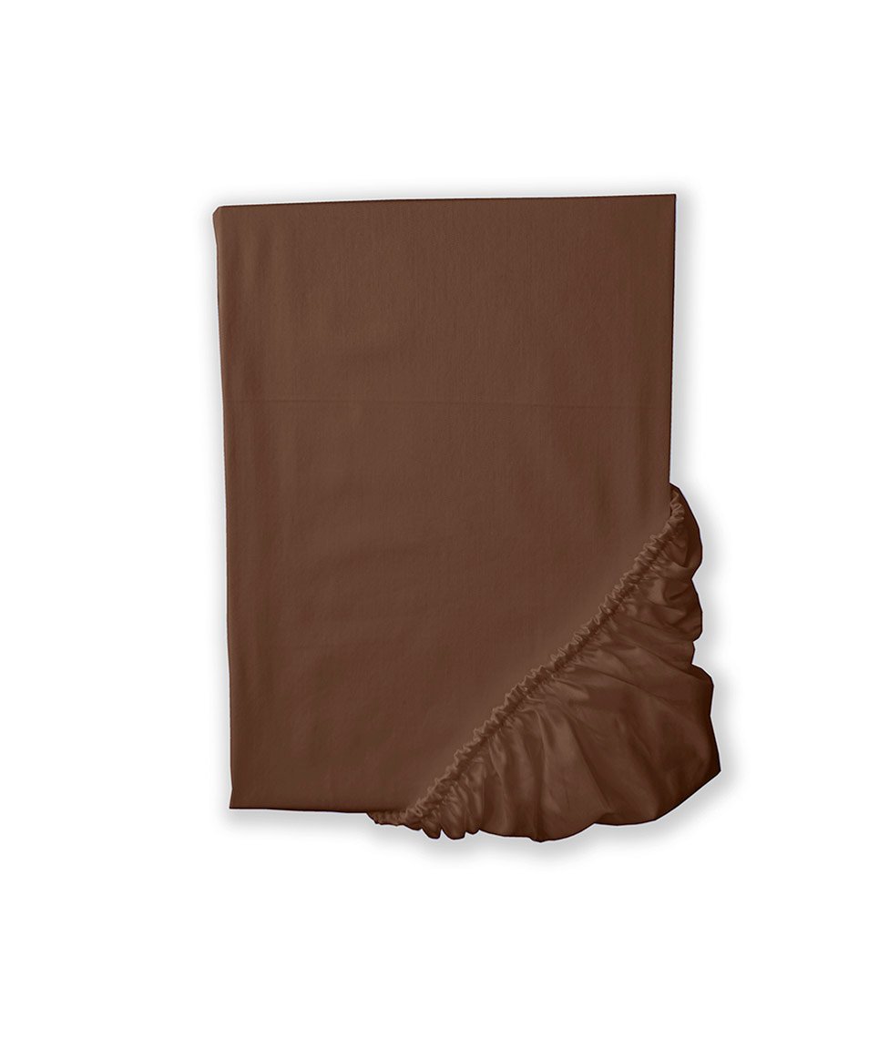 CARAMEL_fitted shee Satino paklodė su guma Solid Caramel - Image 1