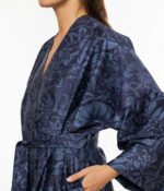 Sateen bathrobe kimono Boho Indigo - Image 7