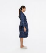 Sateen bathrobe kimono Boho Indigo - Image 5