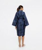 Sateen bathrobe kimono Boho Indigo - Image 6