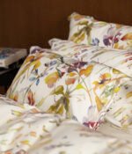 Satino pagalvės užvalkalas Rainbow White & Diagonal White