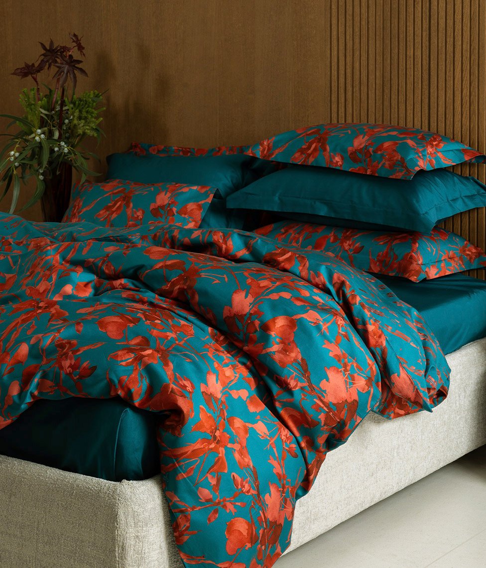 Rainbow blue 4 Satino patalynės komplektas Rainbow Blue & Diagonal Blue - Image 1