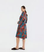 Satino chalatas kimono Rainbow Blue - Image 4