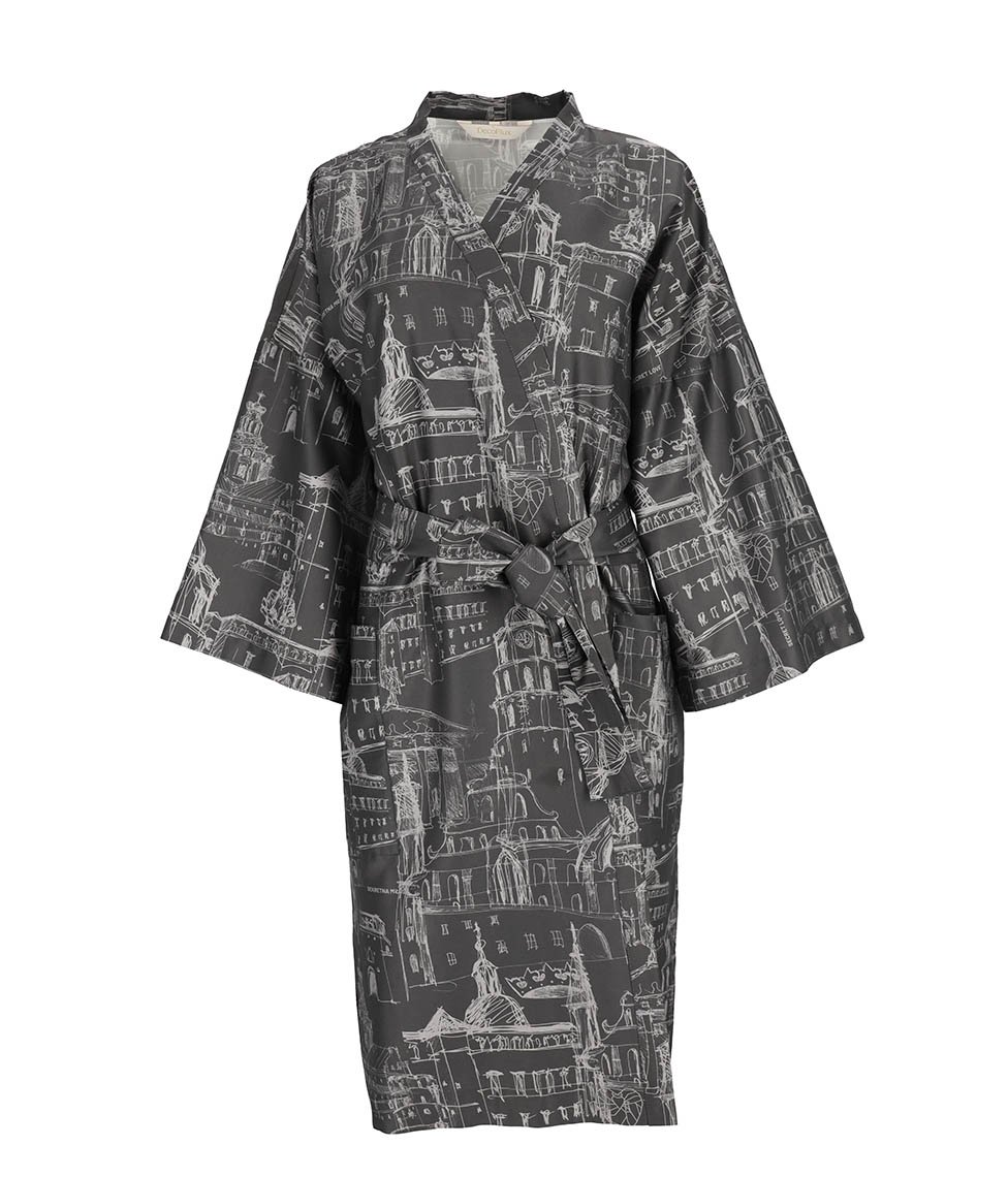 Royal city anthracite 2 (1) Satino chalatas kimono su maišeliu Slapta Meilė Love Story of Royal Vilnius Anthracite - Image 1