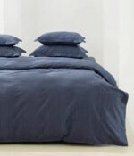 Satino patalynės komplektas Stripe In Line Indigo
