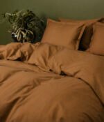 Satino pagalvės užvalkalas Stripe In Line Cinnamon - Image 2