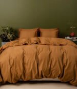 Satino pagalvės užvalkalas Stripe In Line Cinnamon - Image 4