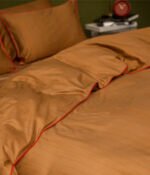 Satino pagalvės užvalkalas Stripe In Line Cinnamon - Image 3