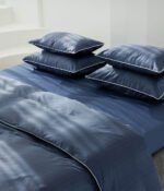 Satino pagalvės užvalkalas Stripe In Line Indigo - Image 2