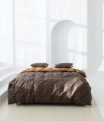 Satino patalynės komplektas Jaquard Cinnamon & Stripe In Line Cinnamon