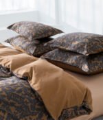 Satino patalynės komplektas Jaquard Cinnamon & Stripe In Line Cinnamon - Image 2